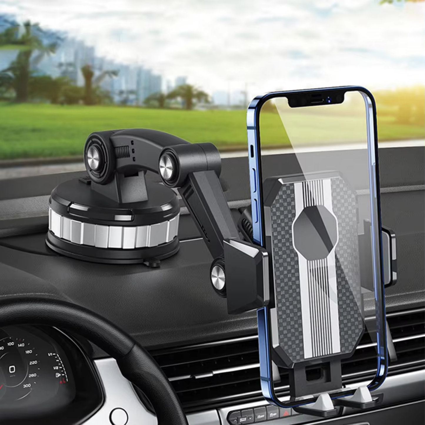 Support de Téléphone pour Voiture | Ventouse Puissante et Rotation à 360°