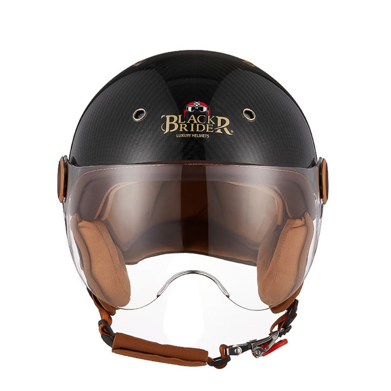 Casque de Moto en Fibre de Carbone | Léger et Confortable avec Certification CE