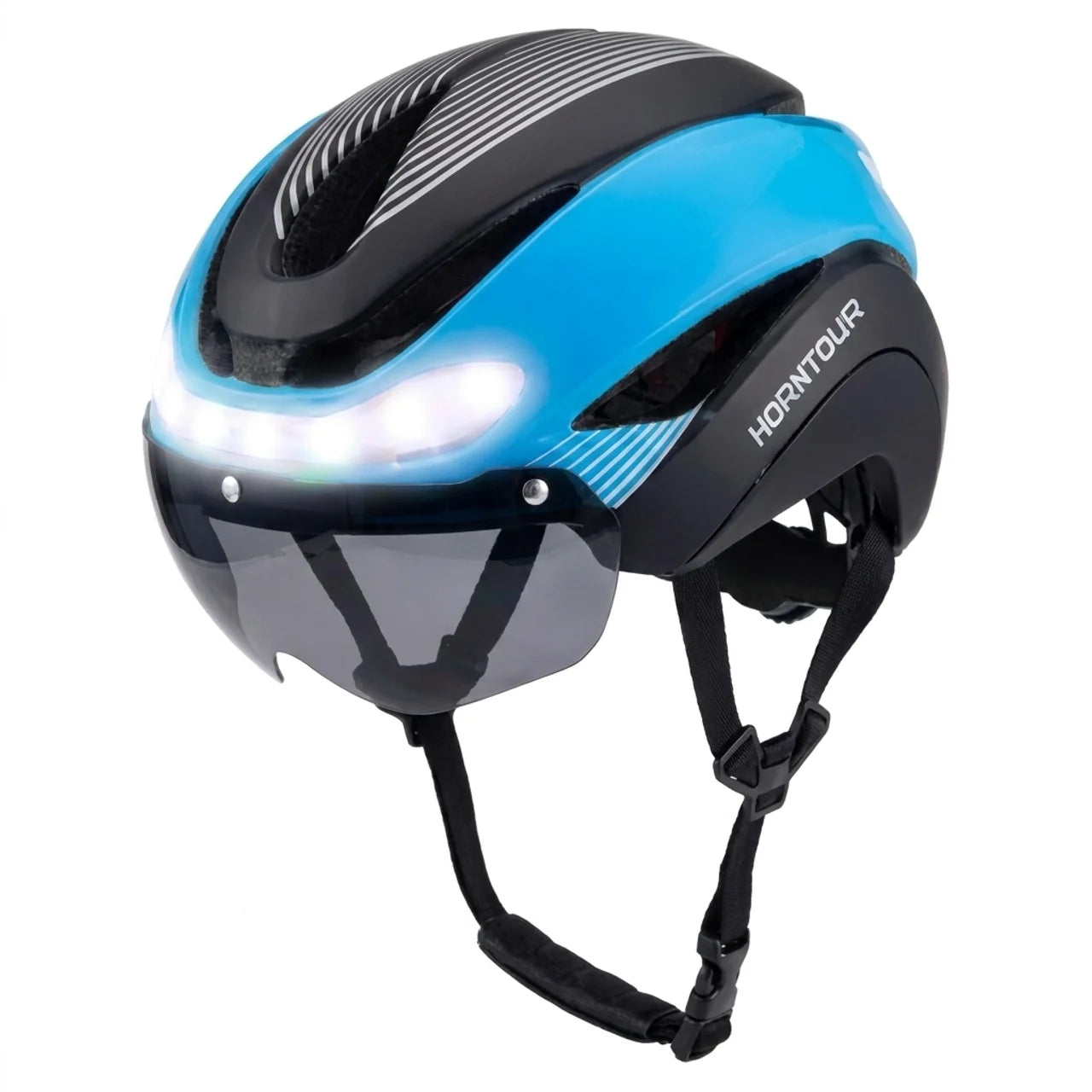 Casque de Vélo Lumineux avec Clignotants LED et Télécommande