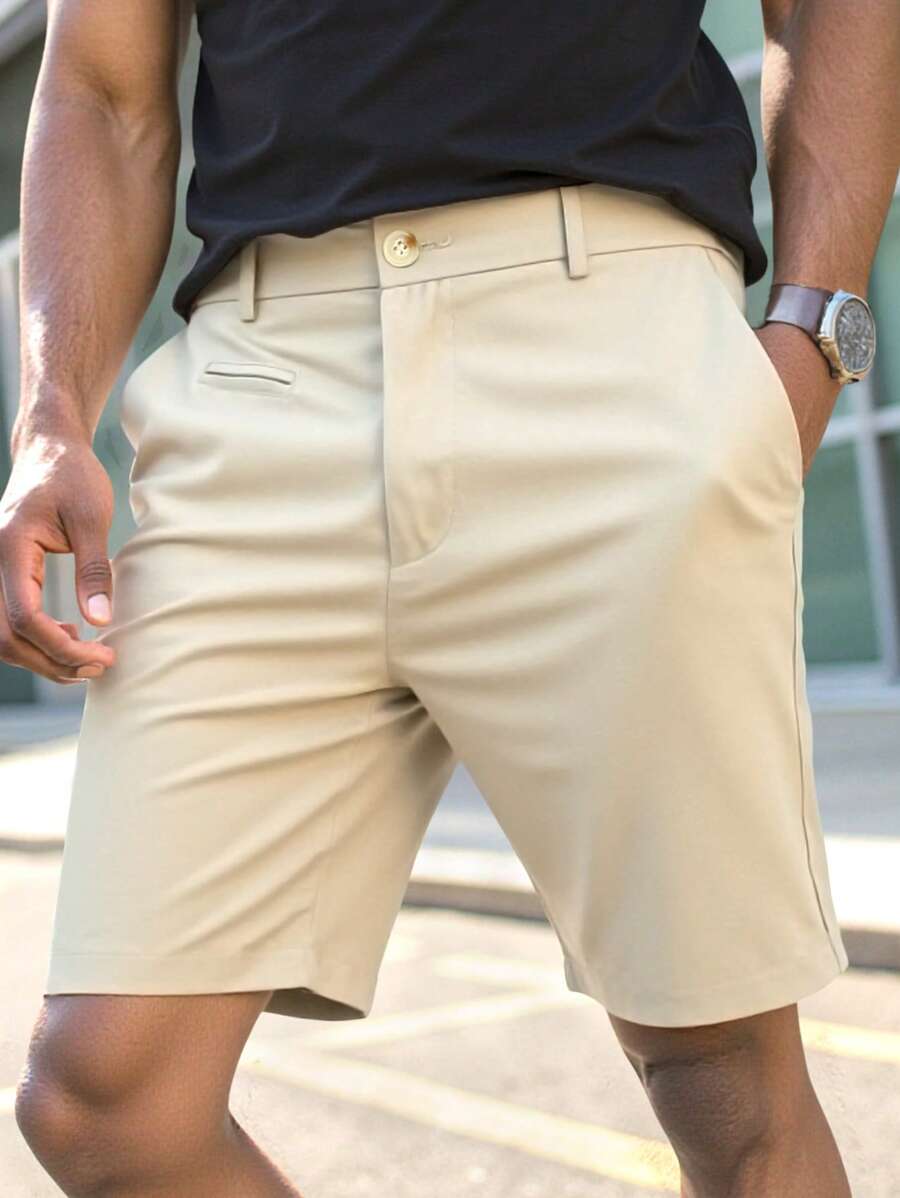 Shorts Décontractés à Jambe Droite | Taille Semi-Élastique et Confortable