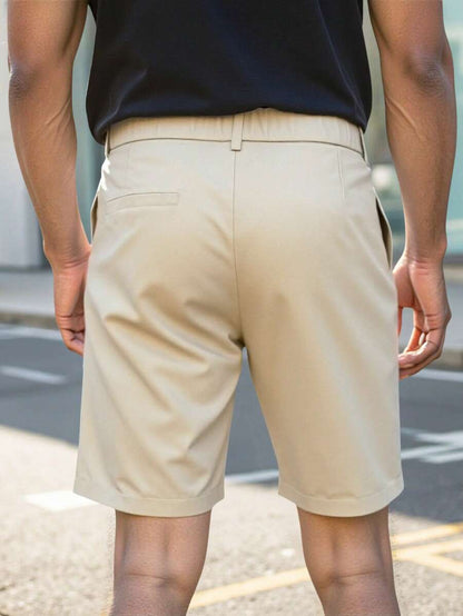 Shorts Décontractés à Jambe Droite | Taille Semi-Élastique et Confortable