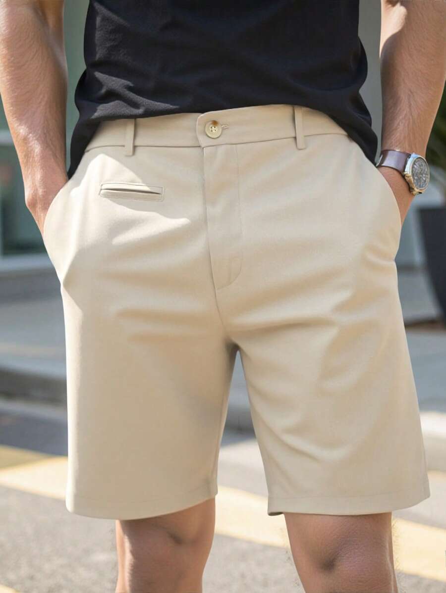 Shorts Décontractés à Jambe Droite | Taille Semi-Élastique et Confortable