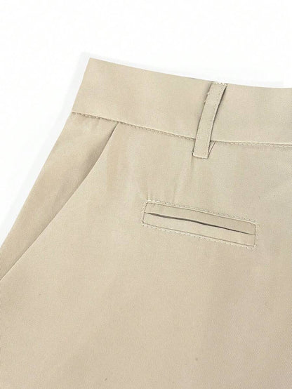 Shorts Décontractés à Jambe Droite | Taille Semi-Élastique et Confortable
