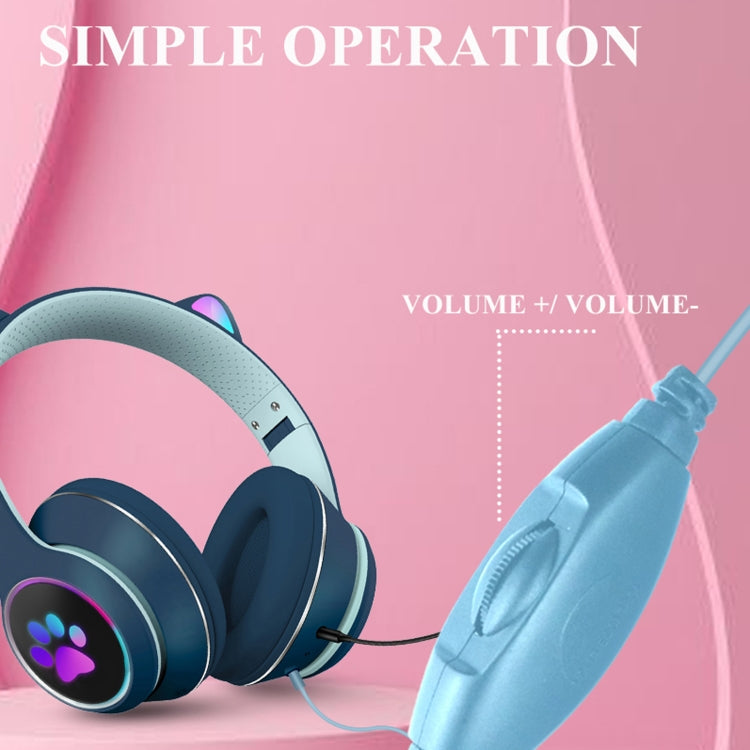 Casque Bluetooth Pliable avec Oreilles LED | 7 Modes de Lumière et Micro Rotatif