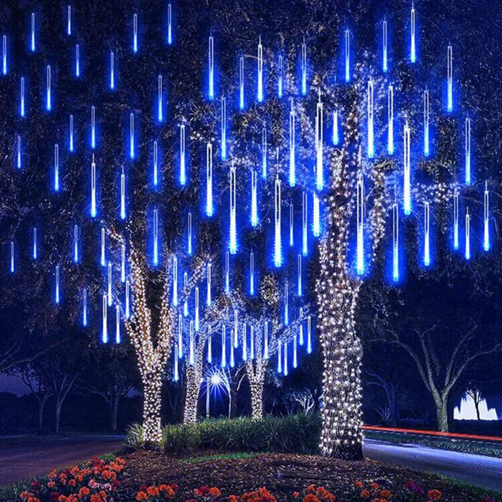 Lumières LED Pluie de Météores | Éclat Magique pour Décor Extérieur