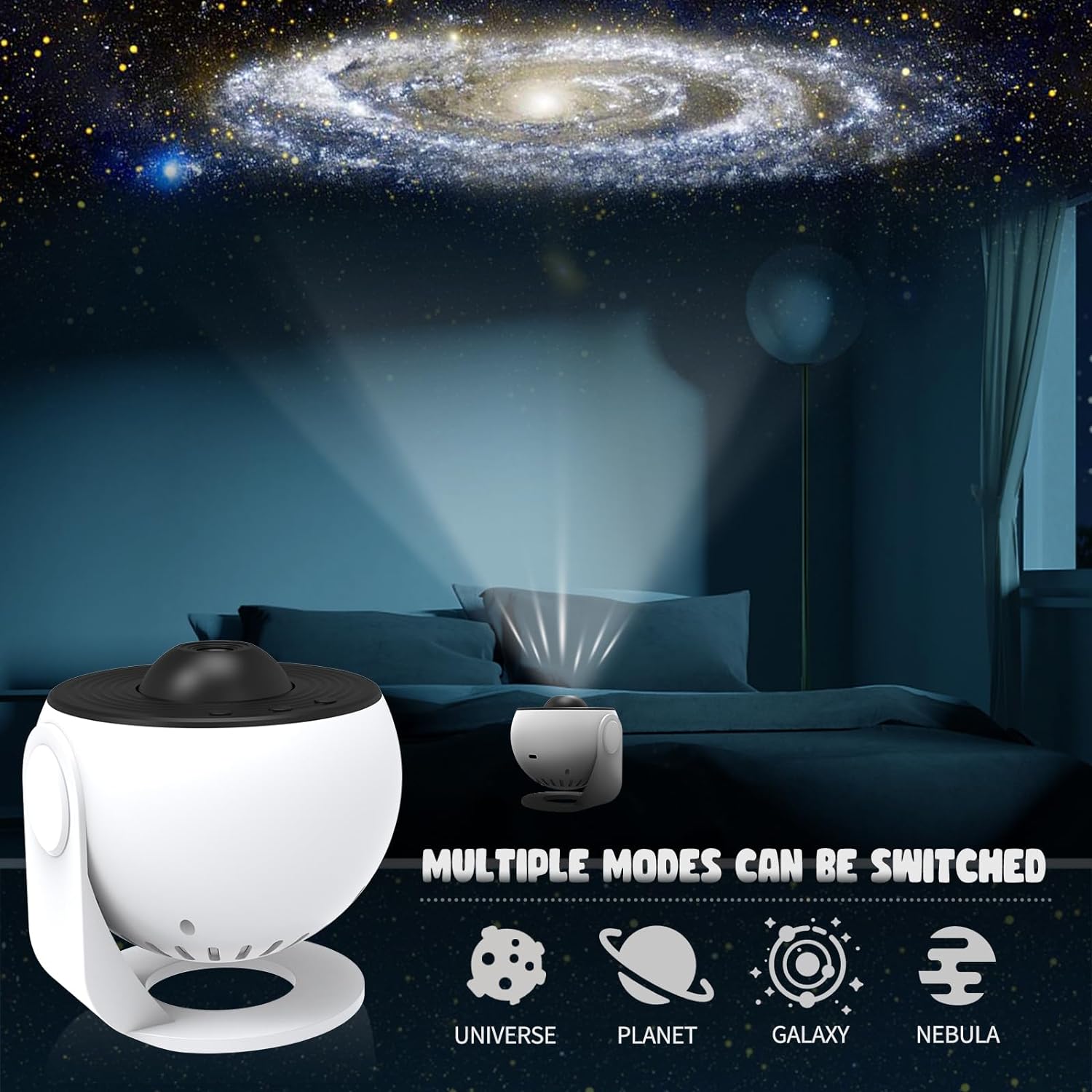 Projecteur d'étoiles 360° | Ambiance Relaxante et Inspirante