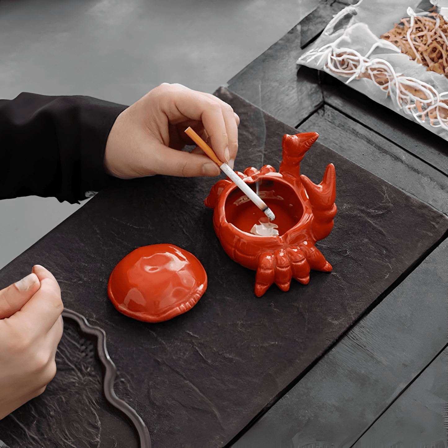 Cendrier en Céramique Design Crabe | Élégance et Fonctionnalité pour Décoration
