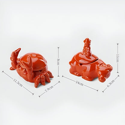 Cendrier en Céramique Design Crabe | Élégance et Fonctionnalité pour Décoration