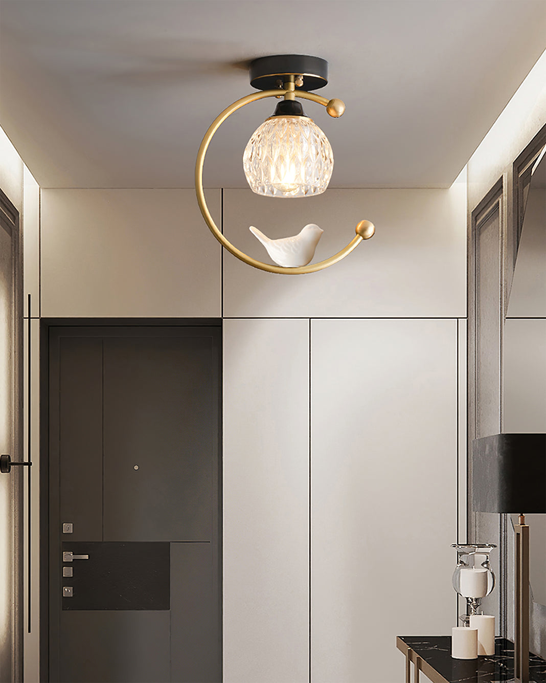 Plafonnier en Céramique et Cuivre | Élégance Naturelle pour Votre Intérieur