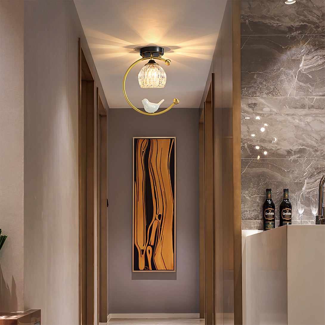 Plafonnier en Céramique et Cuivre | Élégance Naturelle pour Votre Intérieur