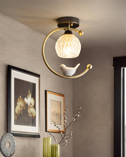 Plafonnier en Céramique et Cuivre | Élégance Naturelle pour Votre Intérieur