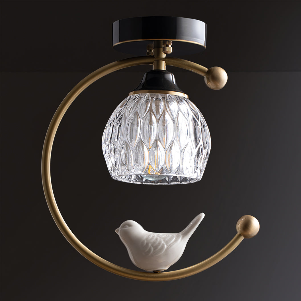 Plafonnier en Céramique et Cuivre | Élégance Naturelle pour Votre Intérieur