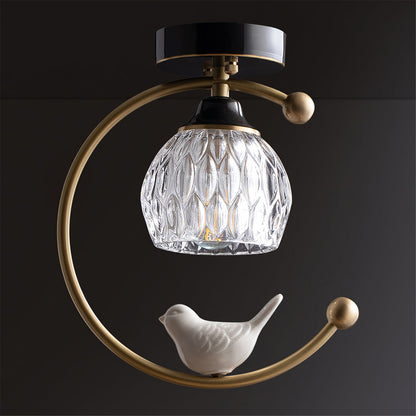Plafonnier en Céramique et Cuivre | Élégance Naturelle pour Votre Intérieur
