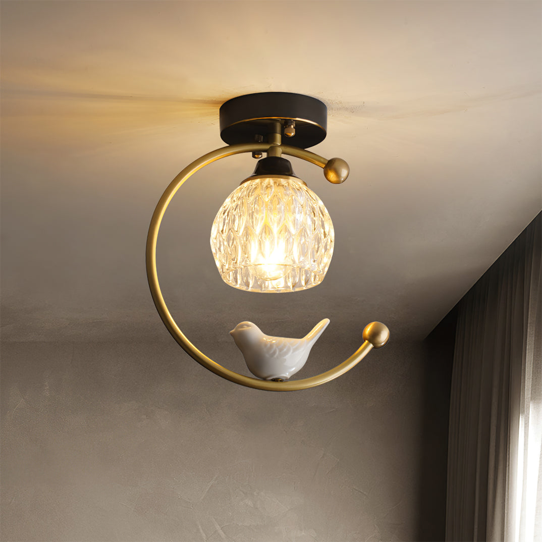 Plafonnier en Céramique et Cuivre | Élégance Naturelle pour Votre Intérieur