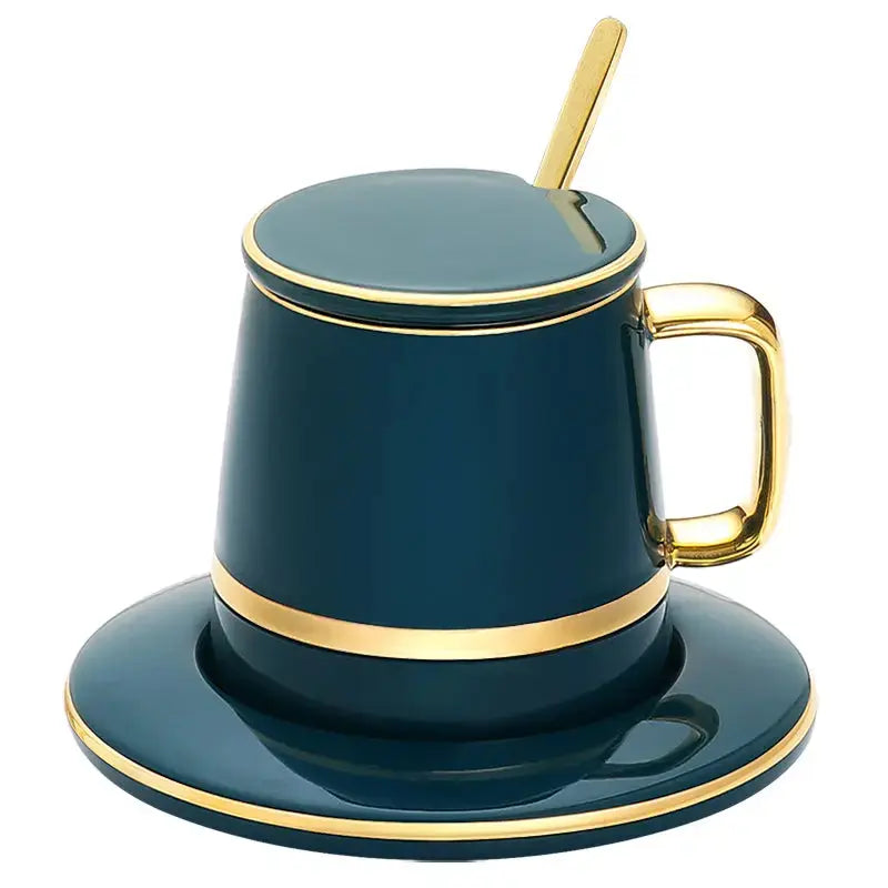 Tasses à Café en Céramique | Élégantes avec Détails Dorés