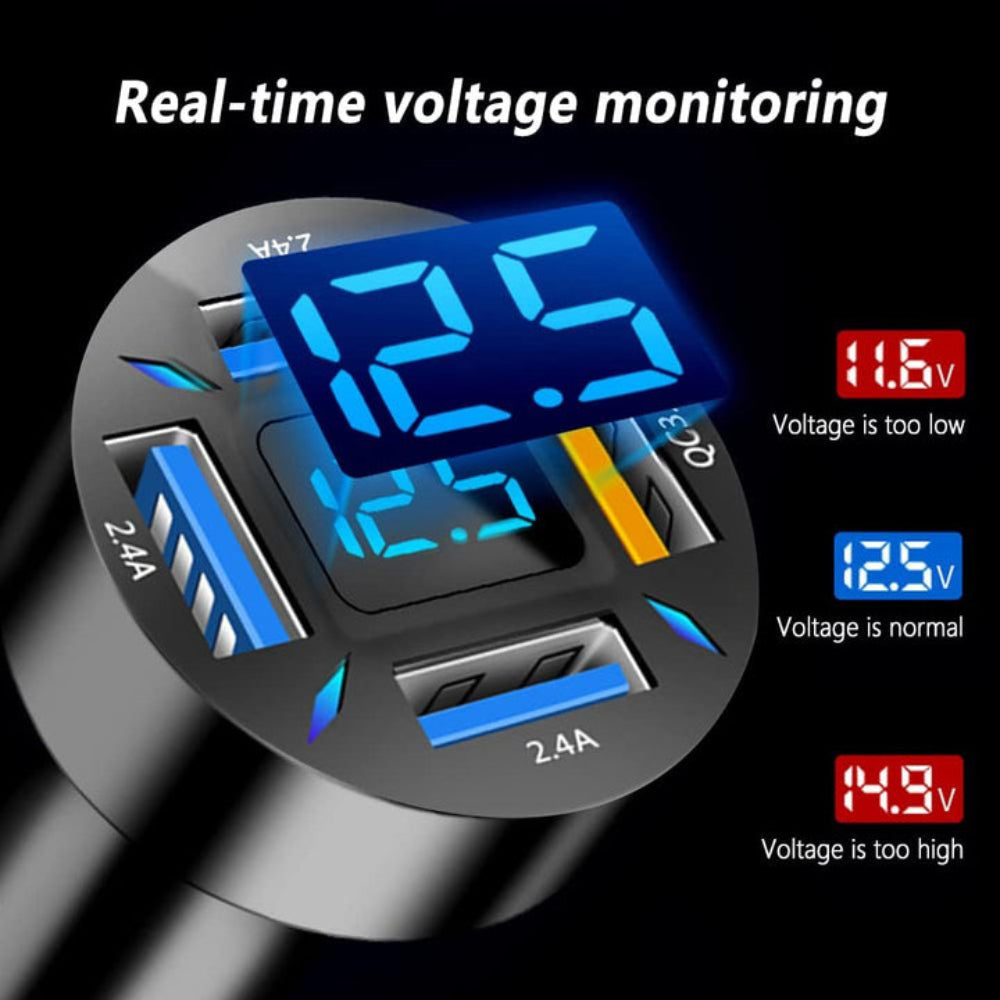 Chargeur de Voiture USB Rapide | Puissance 66W et Ports Doubles