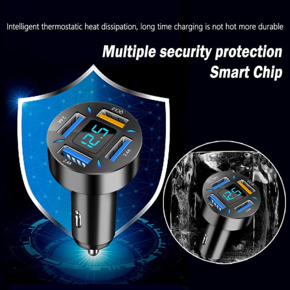 Chargeur de Voiture USB Rapide | Puissance 66W et Ports Doubles