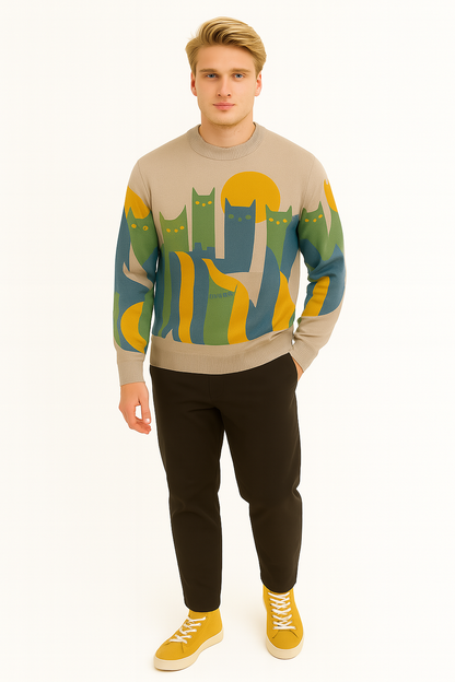 Pull à Thème de Chat Douillet | Design Amusant et Confortable