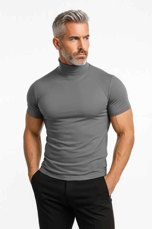 Col Roulé Moderne à Manches Courtes | Élégance et Confort pour Toutes Occasions