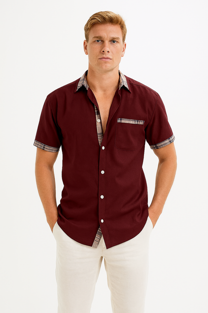 Chemise à Manches Courtes Confortable | Élégance Polyvalente pour Toutes Occasions
