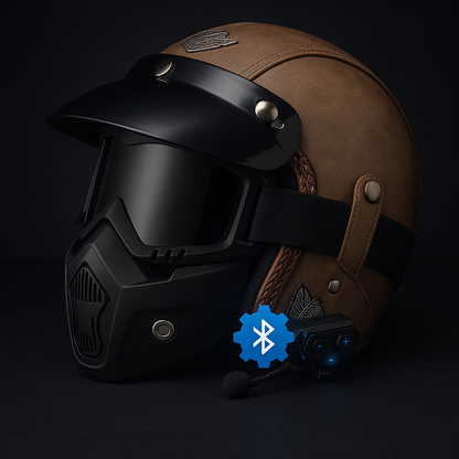 Casque Moto Léger Rétro | Confort et Sécurité Certifiés DOT ECE