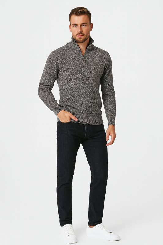 Pull à Col Zippé Décontracté | Confort et Style pour Jours Froids