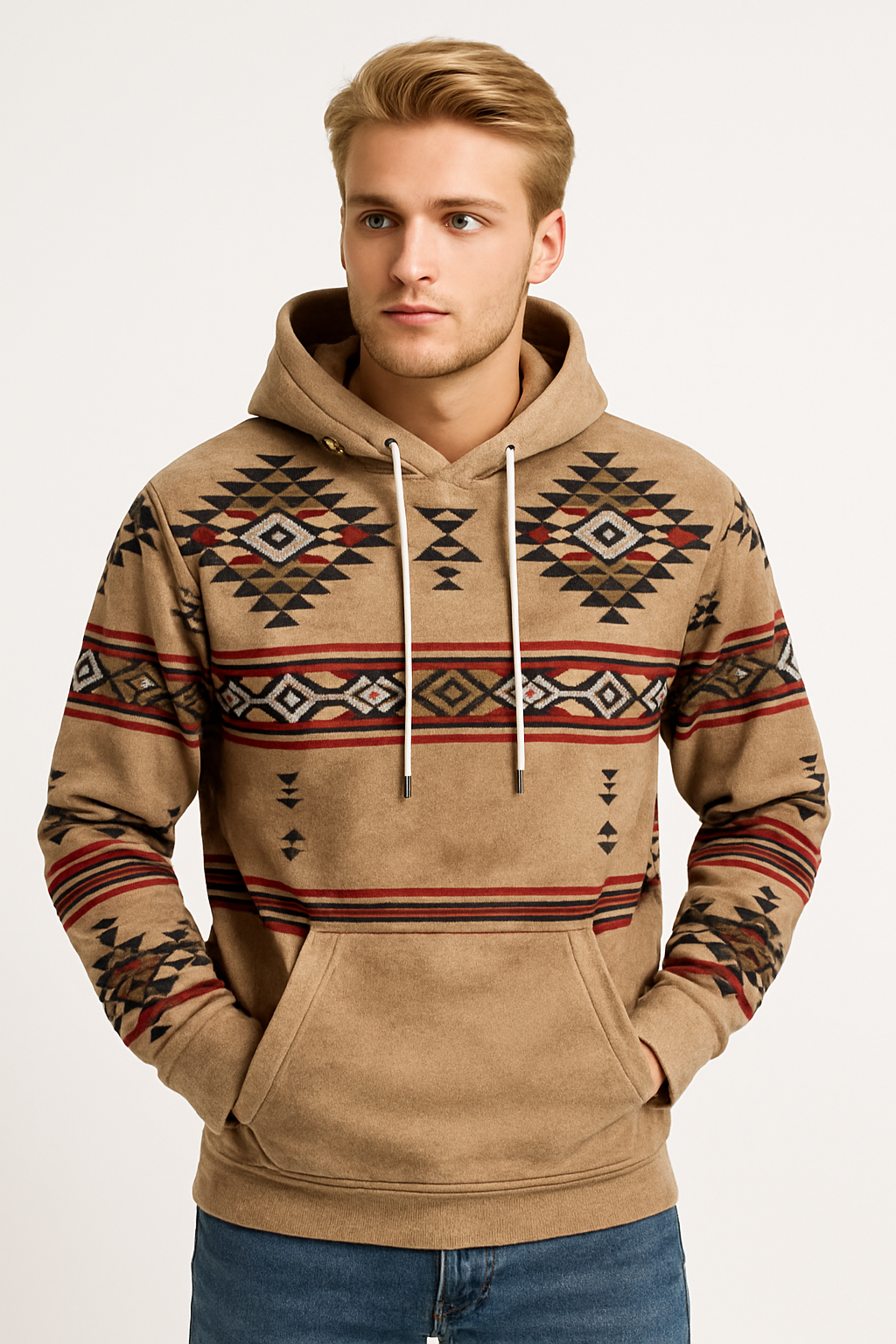 Sweat à Capuche Aztec Confortable | Style Décontracté avec Motif Saisissant