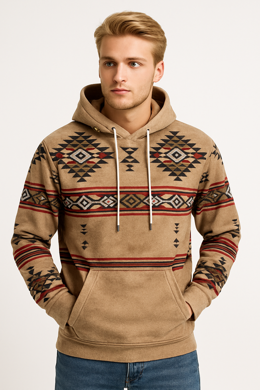 Sweat à Capuche Aztec Confortable | Style Décontracté avec Motif Saisissant