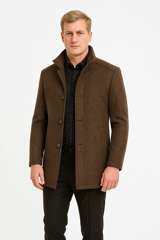 Manteau d'Hiver à Col Montant | Élégance et Chaleur pour l'Hiver