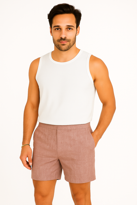 Shorts Bermuda Rétro à Taille Cordon | Style Vintage et Confort Respirant