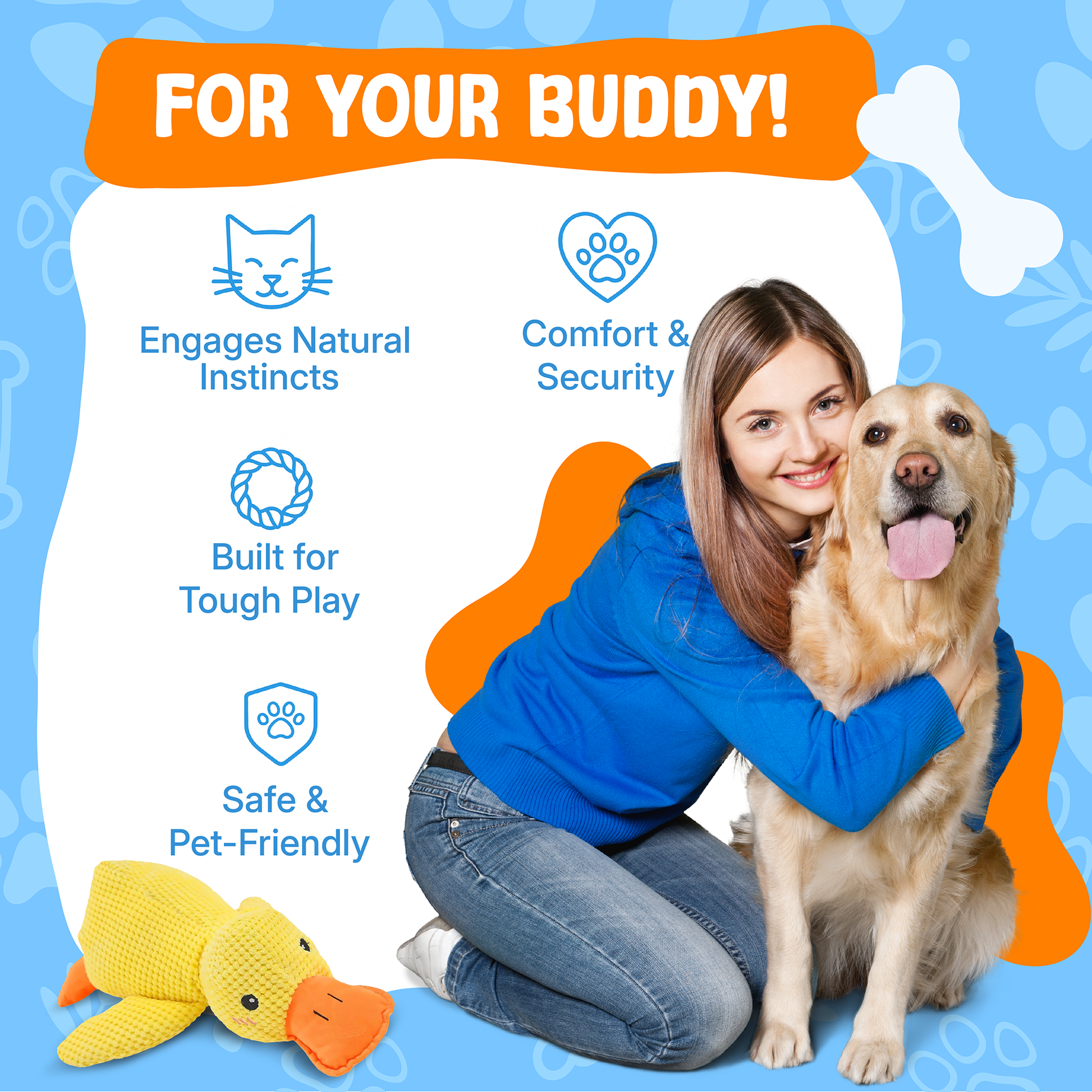 Jouet pour Chien en Peluche | Doux, Durable et Avec Couinement
