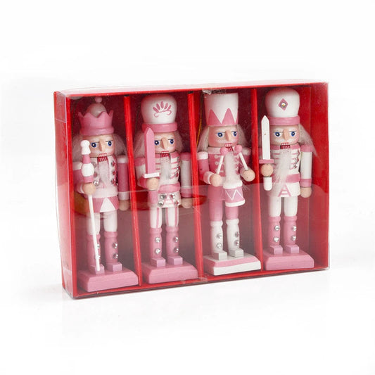 Figurines de Casse-Noisettes Cartoon | Décoration Rose Amusante et Unique