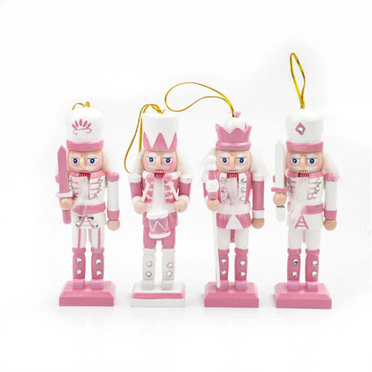 Figurines de Casse-Noisettes Cartoon | Décoration Rose Amusante et Unique