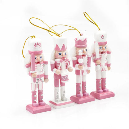Figurines de Casse-Noisettes Cartoon | Décoration Rose Amusante et Unique