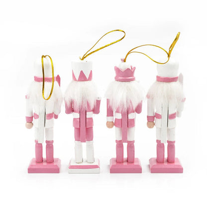 Figurines de Casse-Noisettes Cartoon | Décoration Rose Amusante et Unique
