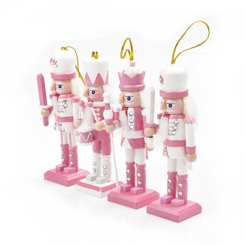 Figurines de Casse-Noisettes Cartoon | Décoration Rose Amusante et Unique