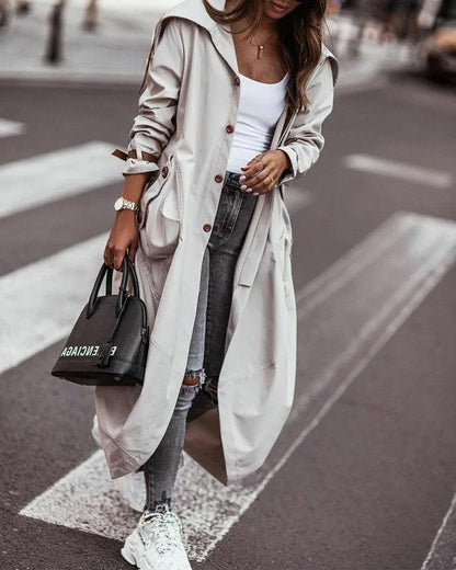 Manteau Imperméable Long pour Femmes | Chic et Léger pour le Printemps