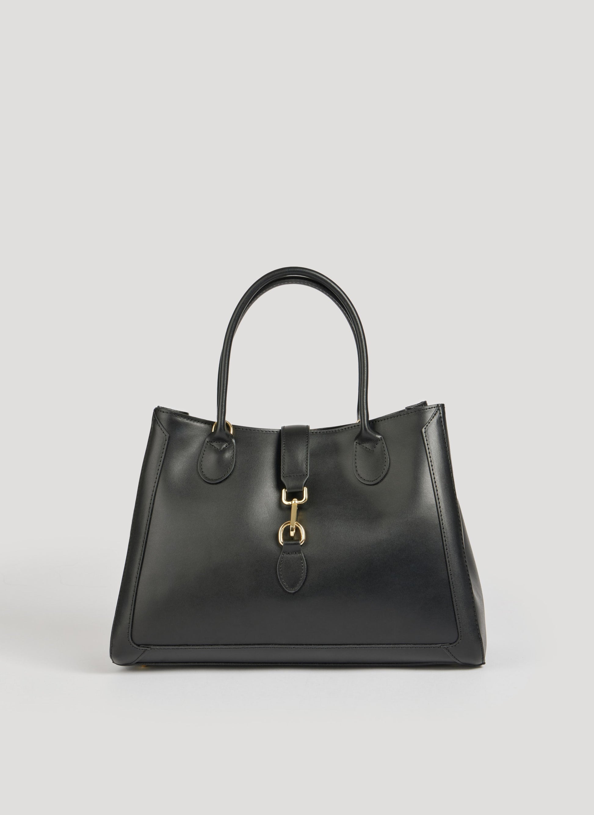 Sac à Main en Cuir Noir | Élégant Tote pour Bureau et Quotidien