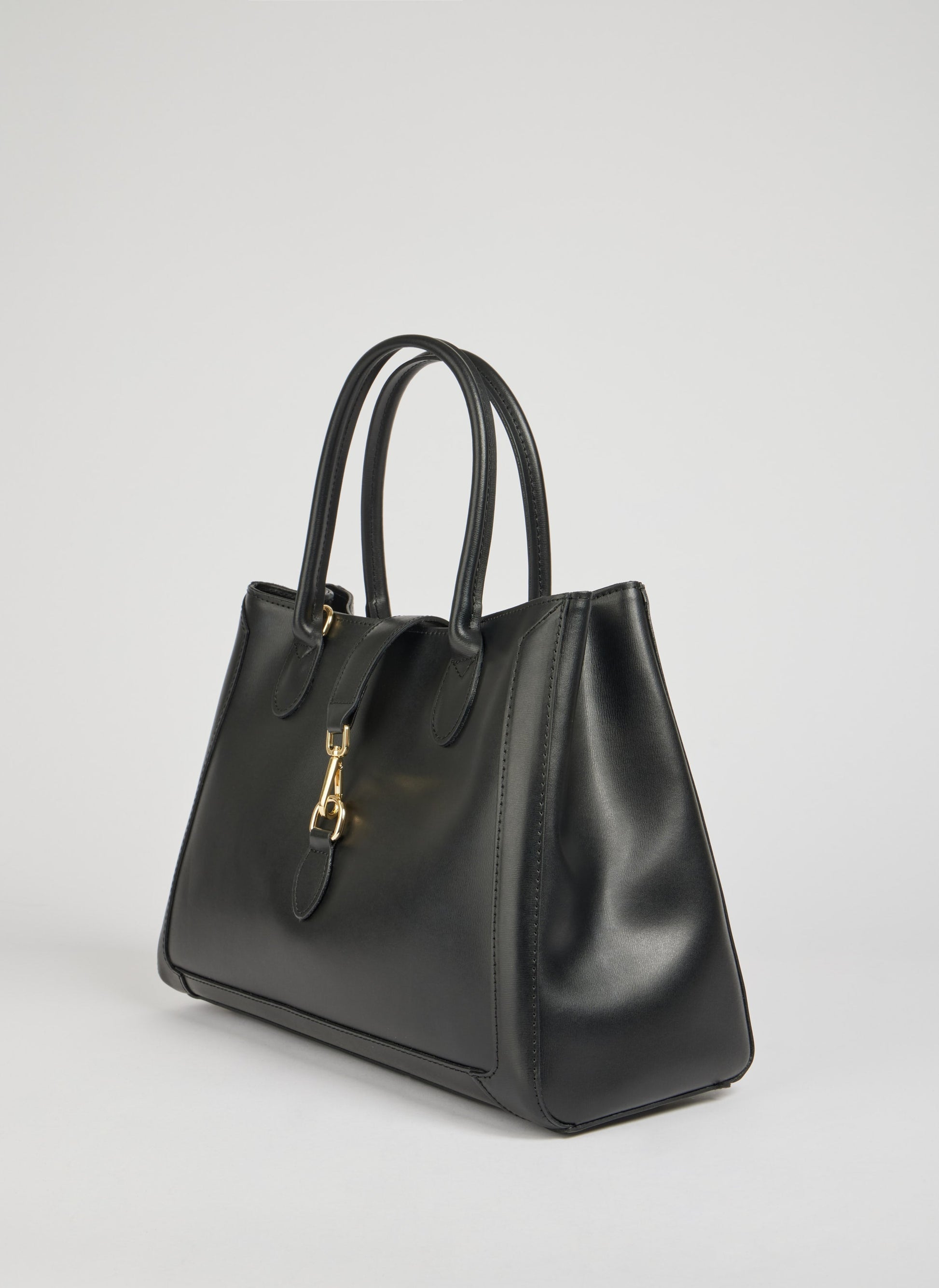 Sac à Main en Cuir Noir | Élégant Tote pour Bureau et Quotidien