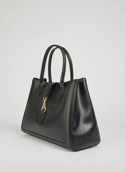 Sac à Main en Cuir Noir | Élégant Tote pour Bureau et Quotidien