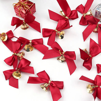 Nœuds de Noël Élégants avec Cloches | Décoration Festive et Polyvalente