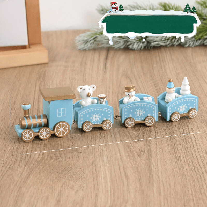 Train de Noël en Bois | Décoration Festive et Ludique