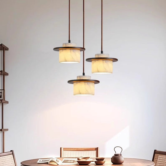 Lampe Suspendue en Marbre Alabastre | Élégance Contemporaine et Chaleur Ambiante