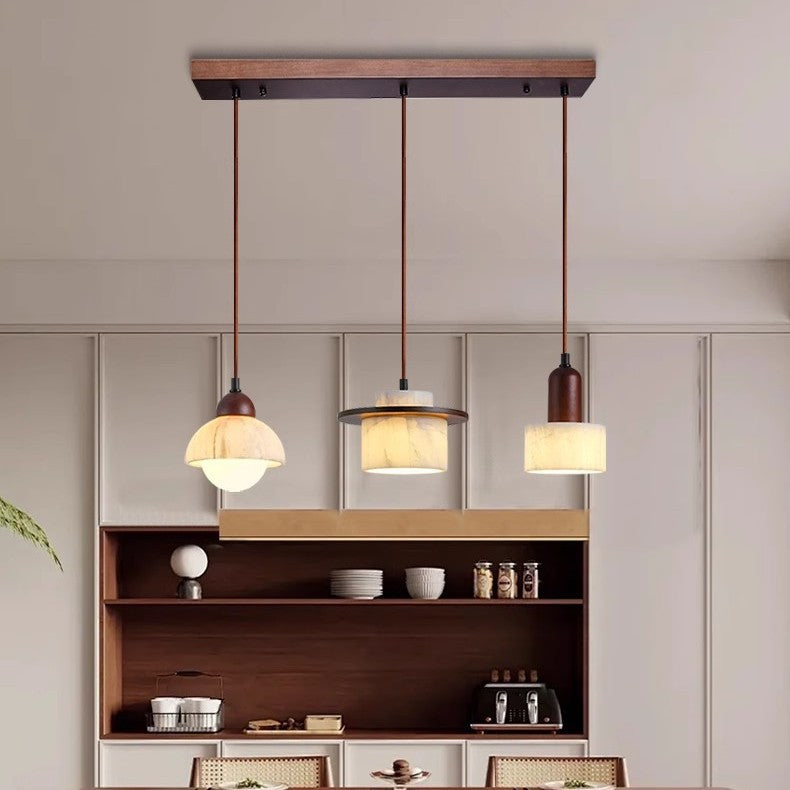 Lampe Suspendue en Marbre Alabastre | Élégance Contemporaine et Chaleur Ambiante