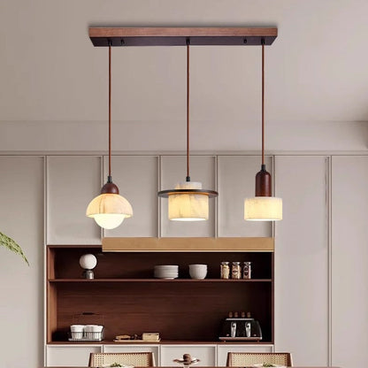 Lampe Suspendue en Marbre Alabastre | Élégance Contemporaine et Chaleur Ambiante