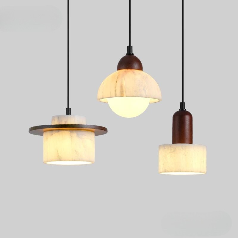 Lampe Suspendue en Marbre Alabastre | Élégance Contemporaine et Chaleur Ambiante
