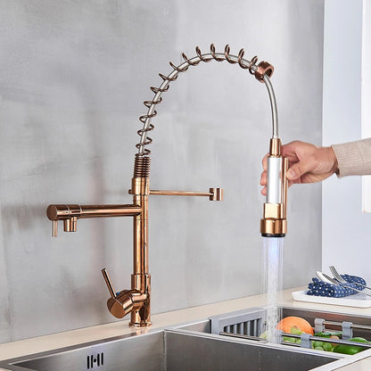 Robinet de Cuisine LED Chromé | Bec Flexible et Changement de Couleur