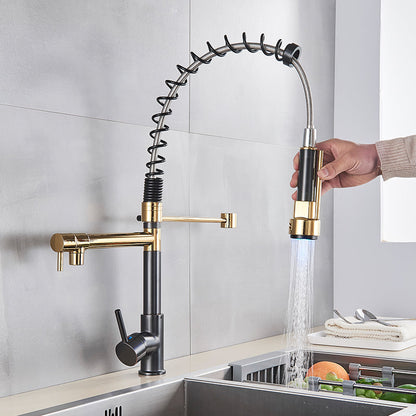 Robinet de Cuisine LED Chromé | Bec Flexible et Changement de Couleur