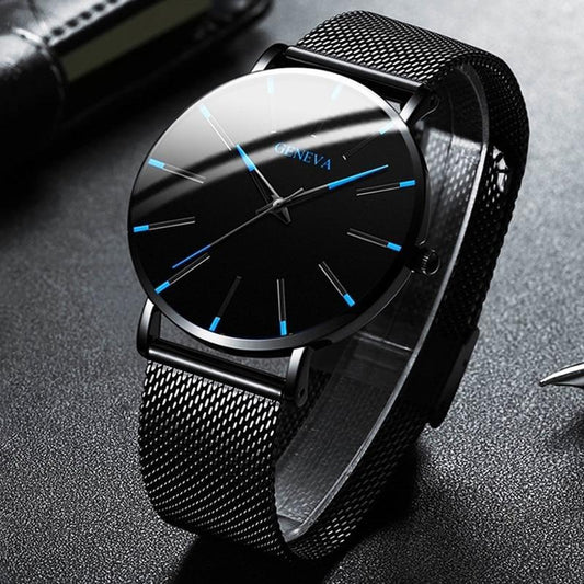Montre à Quartz Élégante pour Hommes | Style Minimaliste et Confort Optimal