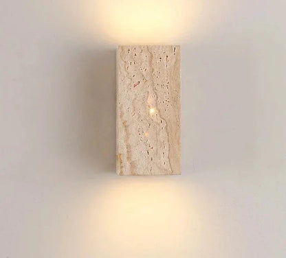 Applique Murale en Pierre Jaune | Éclairage Énergétiquement Efficace et Élégant